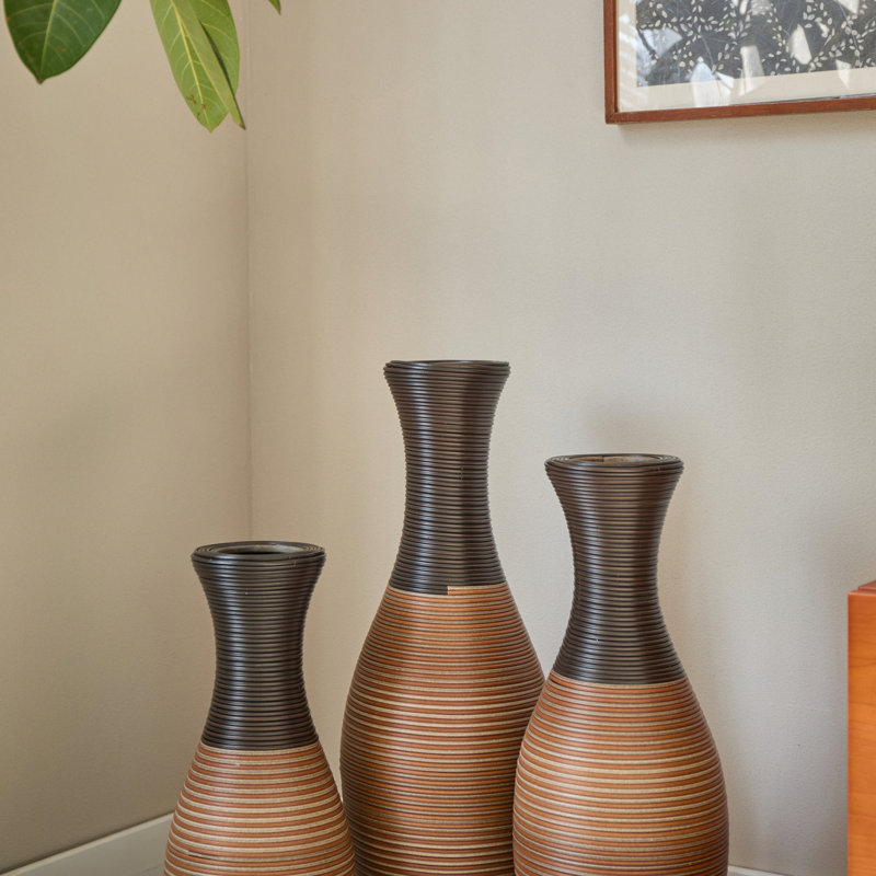 Ensemble de 3 vases de sol pour la décoration intérieure