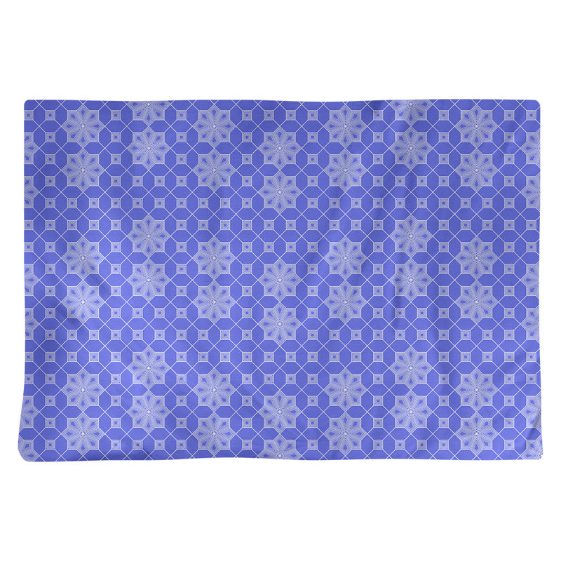 Napperon en coton 18 po Classic Lattice, Bleu