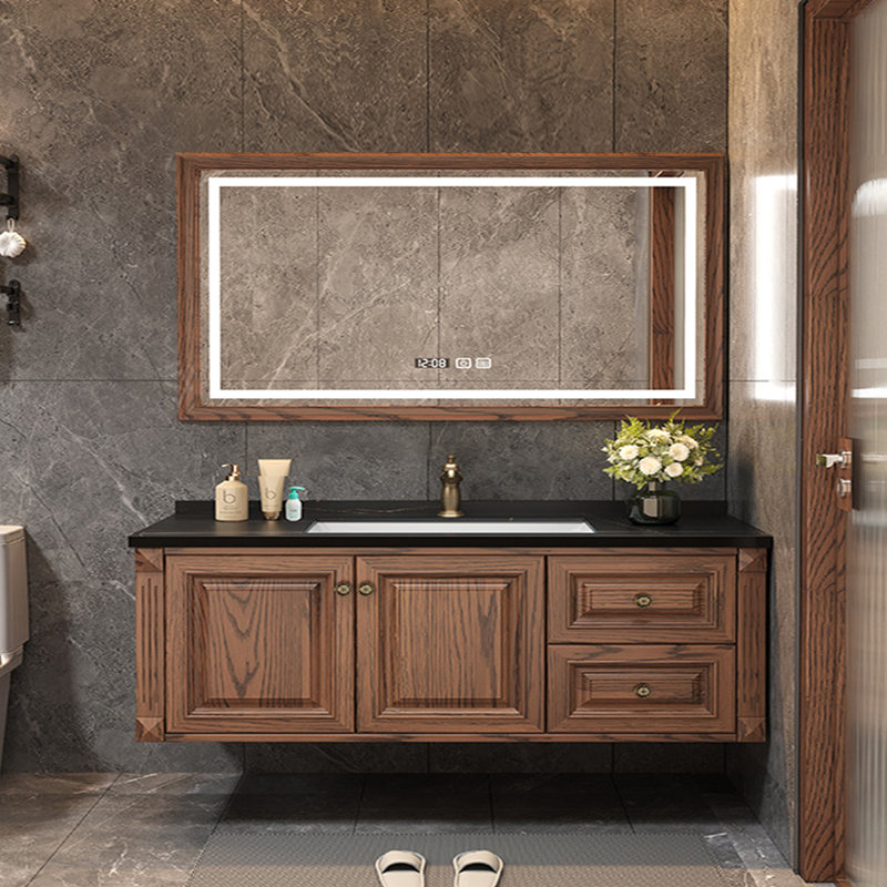 American style retro bathroom cabinet, 19.7" H x 63" W x 21.7" D