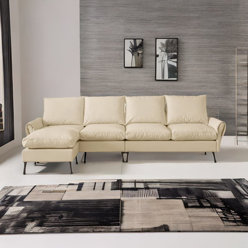 Canapé 104,5 po Fiona, Similicuir beige