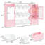 Rangement pour jouets de 168 cm de large avec 10 bacs en plastique, tablette et rangement pour jouets pour enfants avec 2 tableaux blancs magnétiques, 2 tiroirs et 2 placards pour chambre d'enfant, rose-129503908