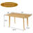 60" Rustic Farmhouse Dining Table - Solid Wood Frame, Minimalist Modern Dining Table For Kitchen, Dining Room, Living Room, Natural-633333379