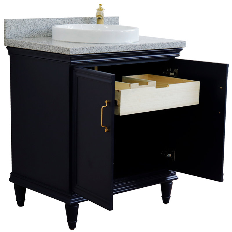 Ensemble de meuble-lavabo simple 31 po Rhian, gris, Bleu