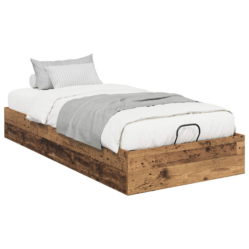 Bed, Old Wood, European Single (90 x 200 cm)