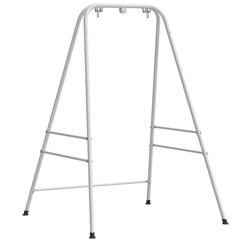 Support de hamac, balançoire suspendue autoportante robuste avec patins antidérapants, 2 mousquetons, pour la détente, intérieur et extérieur, blanc