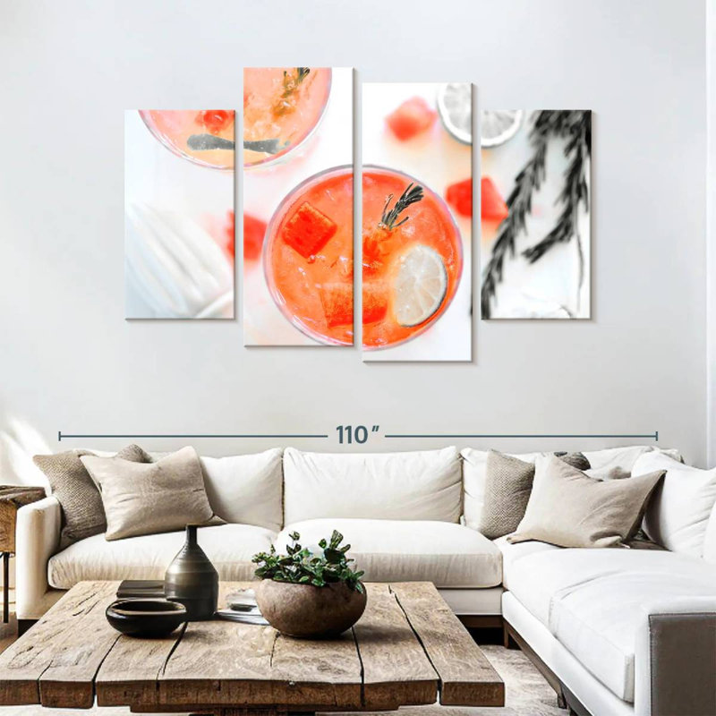 Yarlin Pop Melon d'eau cocktail, H 54 po x l 84 po