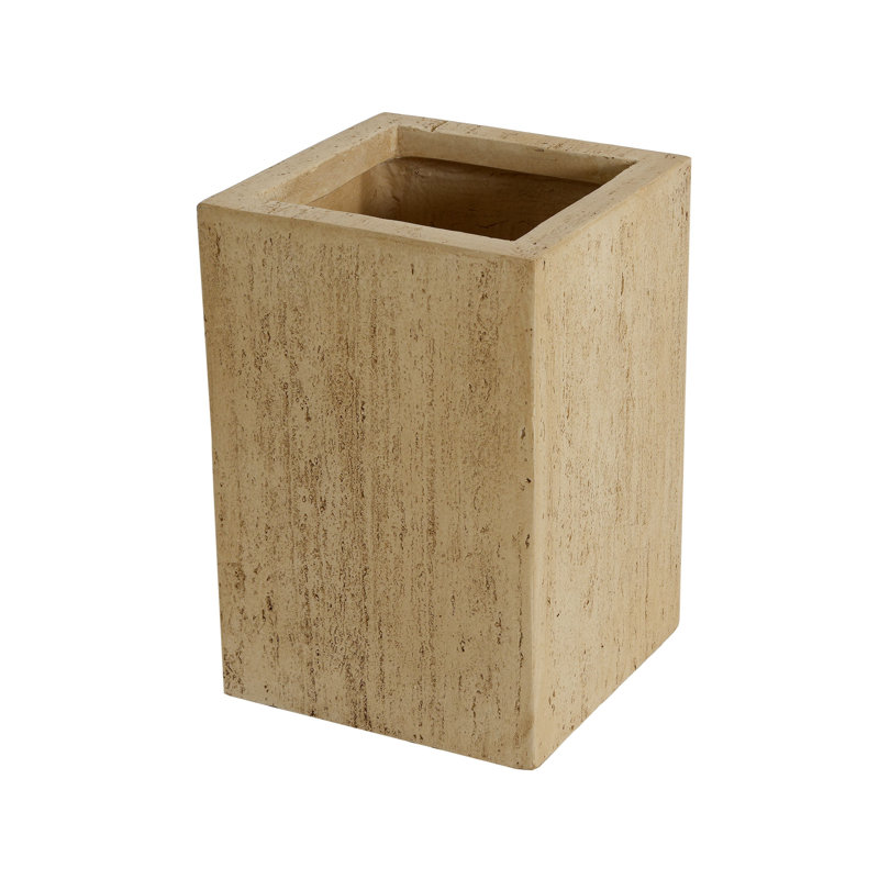 Handmade Rectangle Planter Box, 19'.75'H, 19.78" H x 13.13" W x 13.13" D, Antique Brown