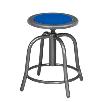 Vince  Swivel Stool with Steel Seat, Dark Blue