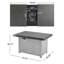 Table de foyer extensible rectangulaire en alliage d'aluminium, 50 000 BTU