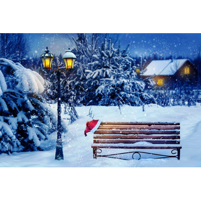 Christmas Winter Forest 1 Piece Wrapped Canvas Wall Art