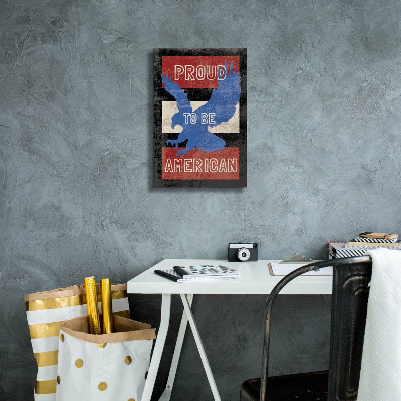  «American Textured» par Erin Clark, art mural sur toile, 12 po x 18 po