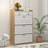 1250 White +Oak Color Shoe Cabinet  With 3 Doors 2 Drawers,Large Space For Storage