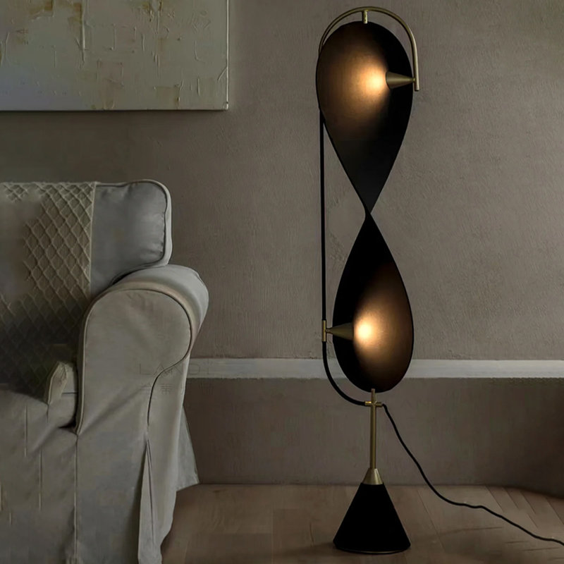 Black Metals + Fabri Free form Floor Lamps