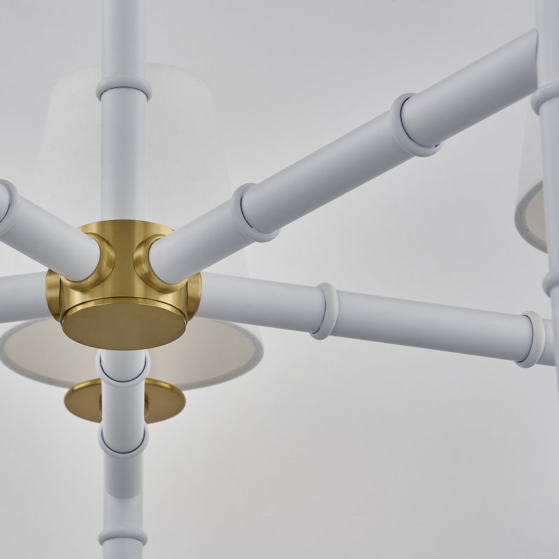 Lustre 5 lumières Banyan par Ariel Okin x Mitzi, Laiton vieilli / blanc doux