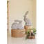  Ensemble de 2 figurines en métal Rustic Spring Lapins - ensemble de 2