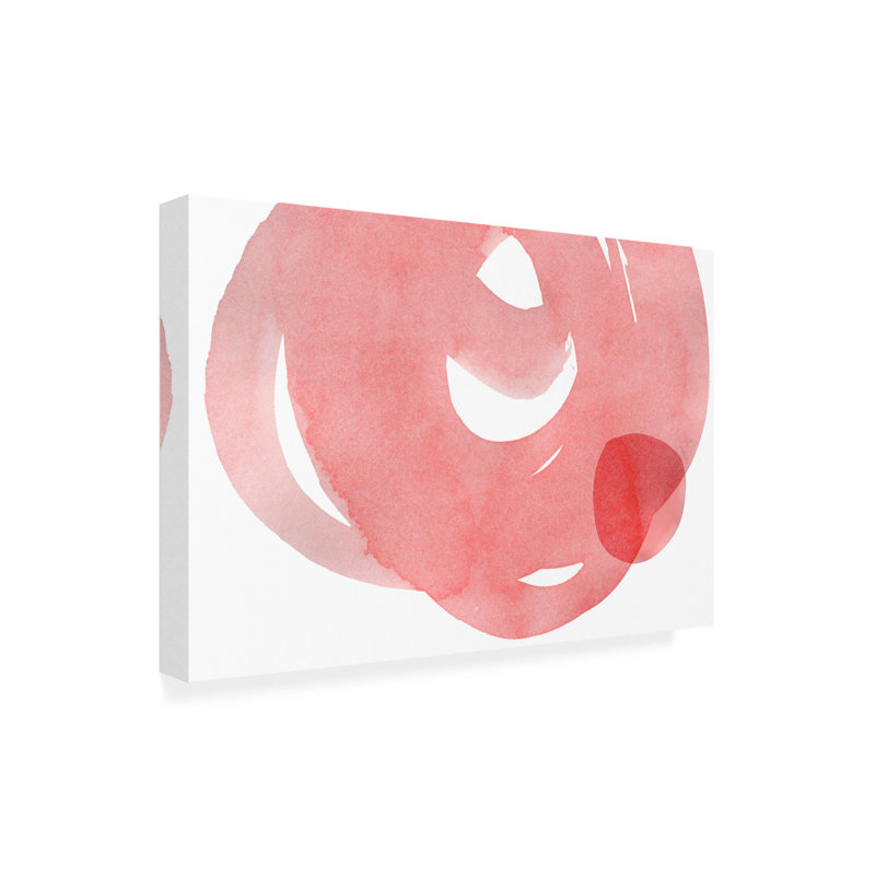Œuvre sur toile, rose minimaliste 07, H 12 po x l 19 po