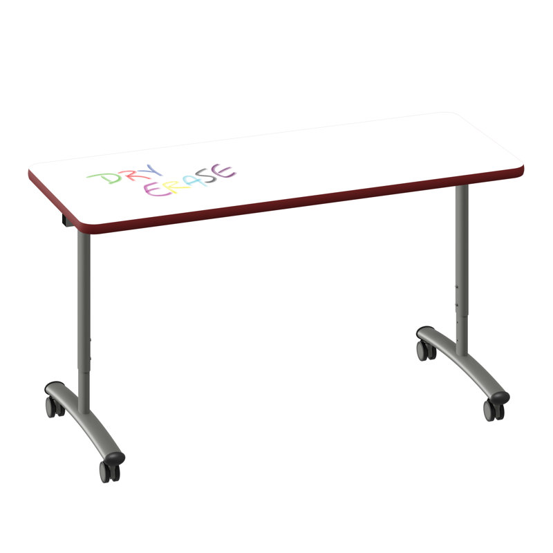 Table rabattable Premium Premium, Blanc/rouge, H 38 po x L 60 po x l 24 po