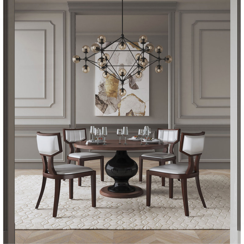 Ensemble de 2 chaises de salle à manger, Argent argent