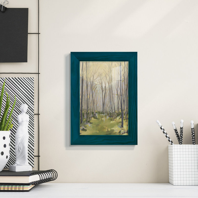 Delicate Forest II - reproduction de cadre photo simple, H 9 po x l 7 po x P 1 po, Bleu