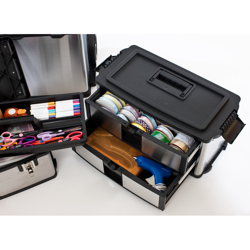 Boîte à outils 22,5 "3-en-1 avec accessoires
