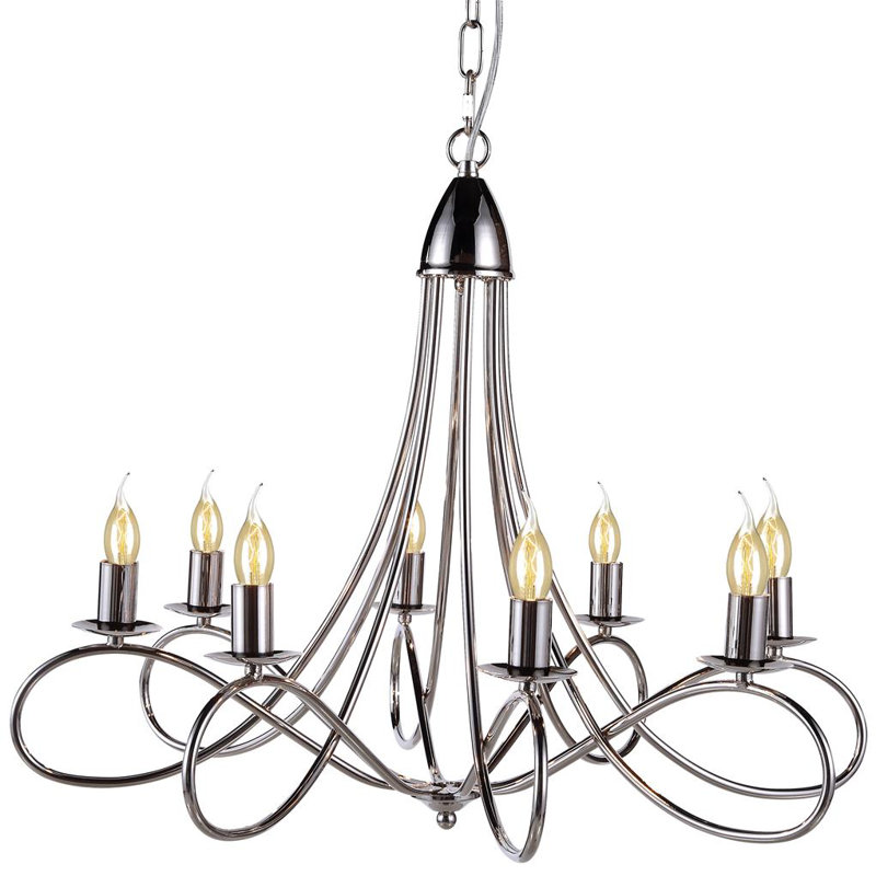 Lustre traditionnel / classique à 8 lumières de style bougie Macarthur, Bronze foncé