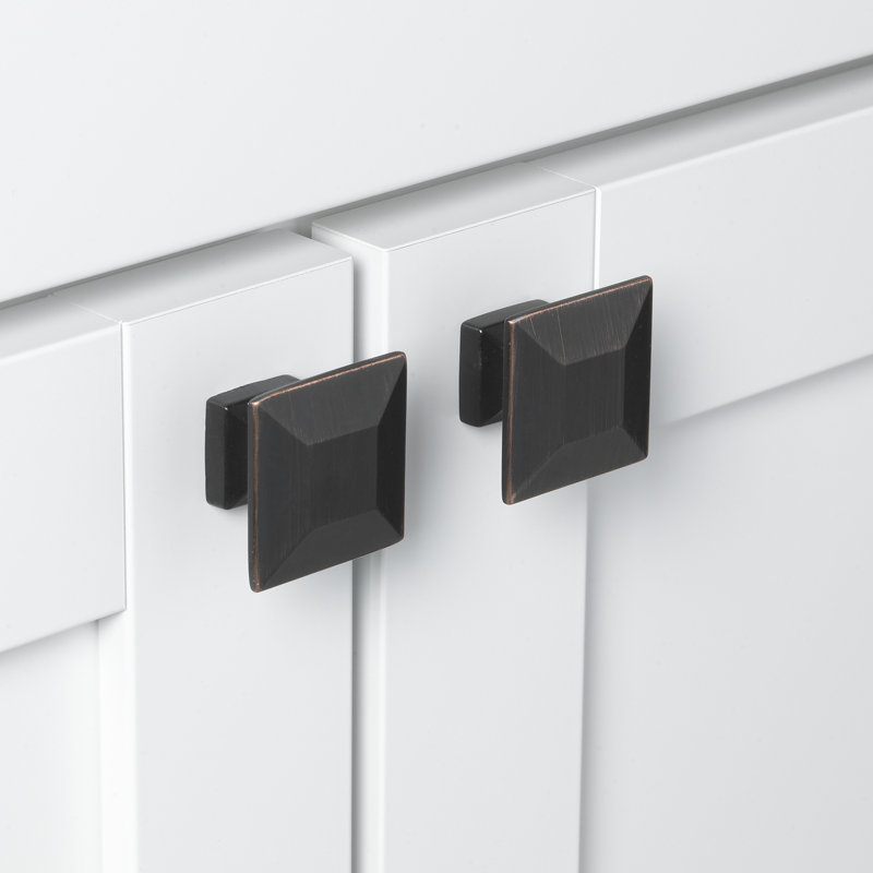 1 3/8" Length Square Knob Multipack, Oil Rubbed Bronze