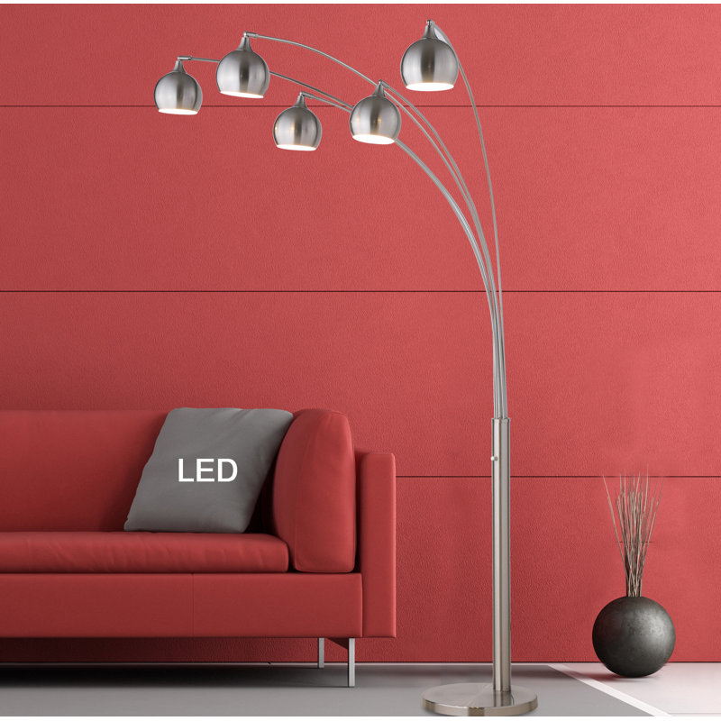 Amore 86'' Tree Floor Lamp, Brushed Nickel