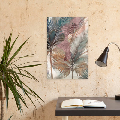 Island Dreams - Floral And Botanical Watercolour Abstract Palm Leaves Art