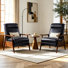 Fauteuil inclinable réglable avec inclinaison manuelle et repose-pied intégré (ensemble de 2)