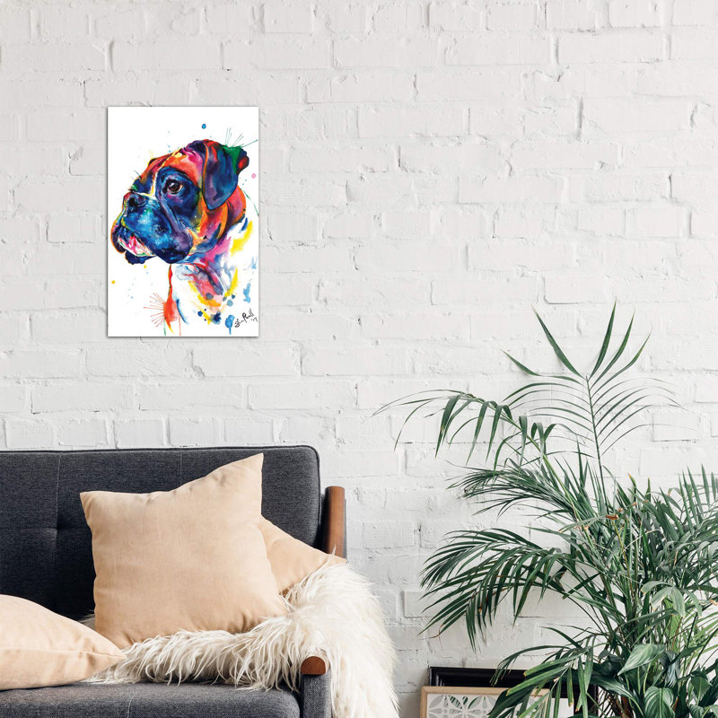 Boxer II by Weekday Best - Wrapped Canvas Painting, 66.04 cm H x 45.72 cm W x 1.91 cm D