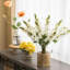 Arrangement d'illusion d'eau de source quotidienne en osier blanc Real Touch Snapdragons