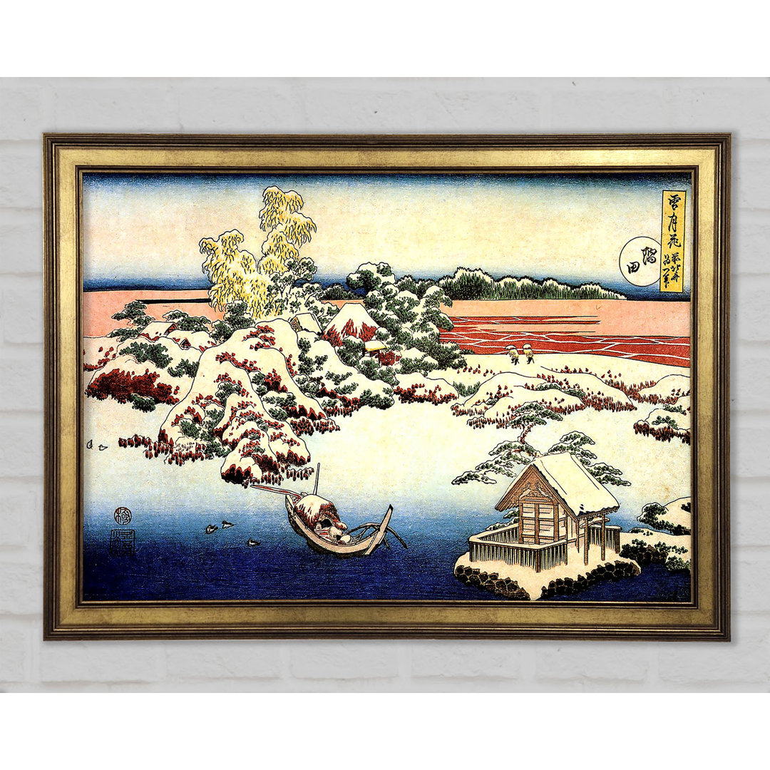 Hokusai Winterlandschaft von Suda - Einzelne Bilderrahmen Kunstdrucke