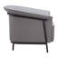  Fauteuil en similicuir gris ardoise