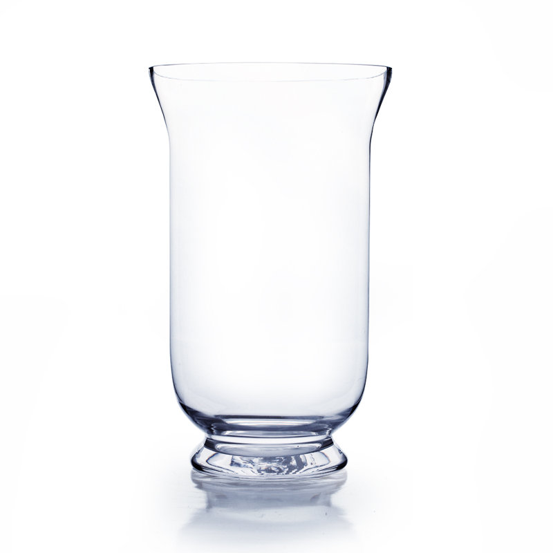 Brandermill Glass Tabletop Hurricane, 12" H x 7" W x 7" D