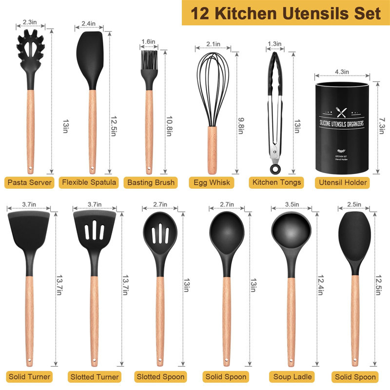 Belfry Kitchen Cesca 12 Utensil Set