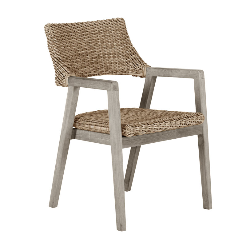 Spencer Teak Patio Dining Chair, Grade A Teak, Willow