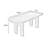 Nut-brown Half-circle Solid Wood Dining Table-124409253