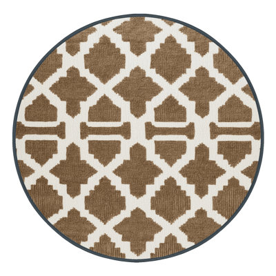 Tapis brun treillis lavable à la machine
