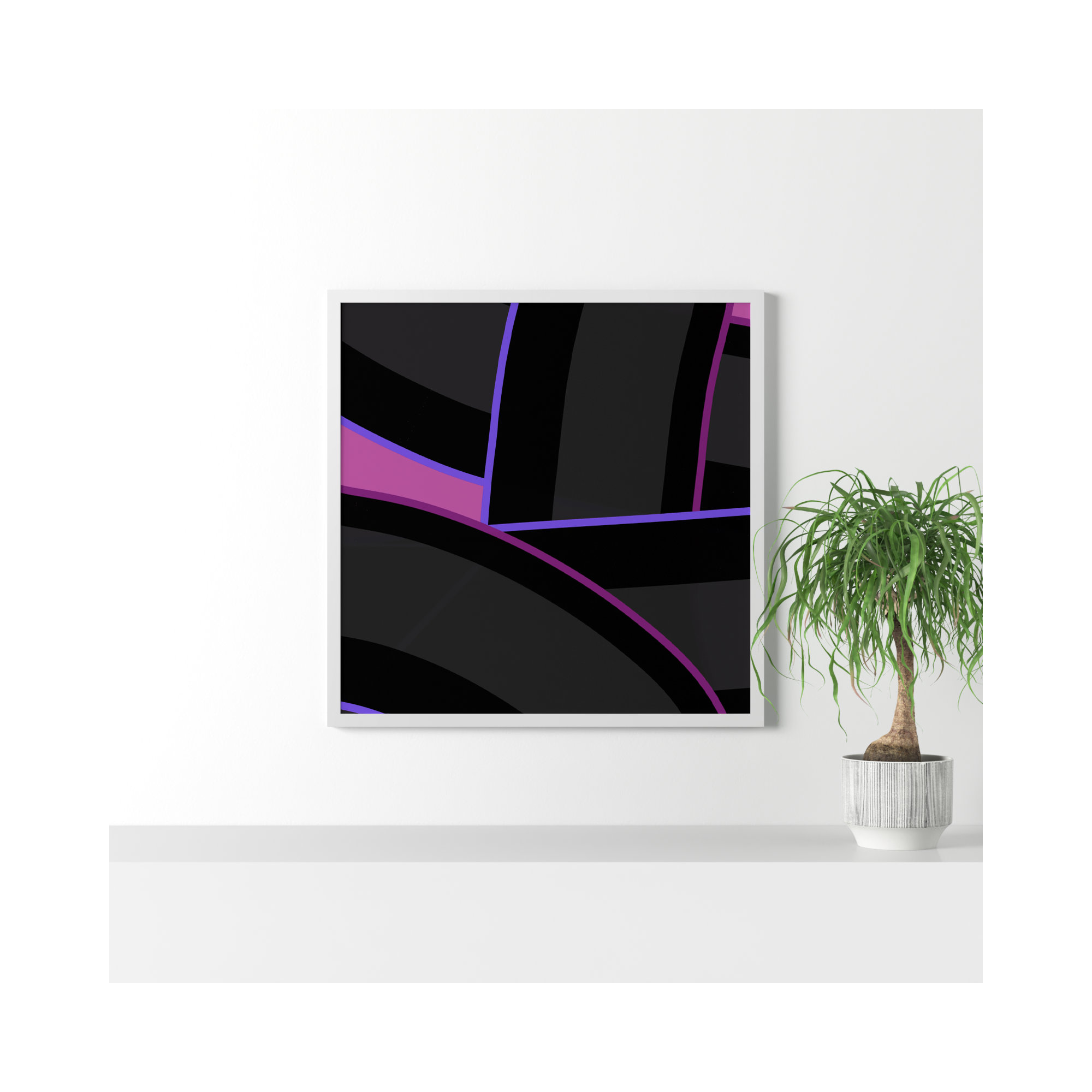 Purple Haze Twist by Jacques Pilon, White, 36" H x 36" W x 1.25" D