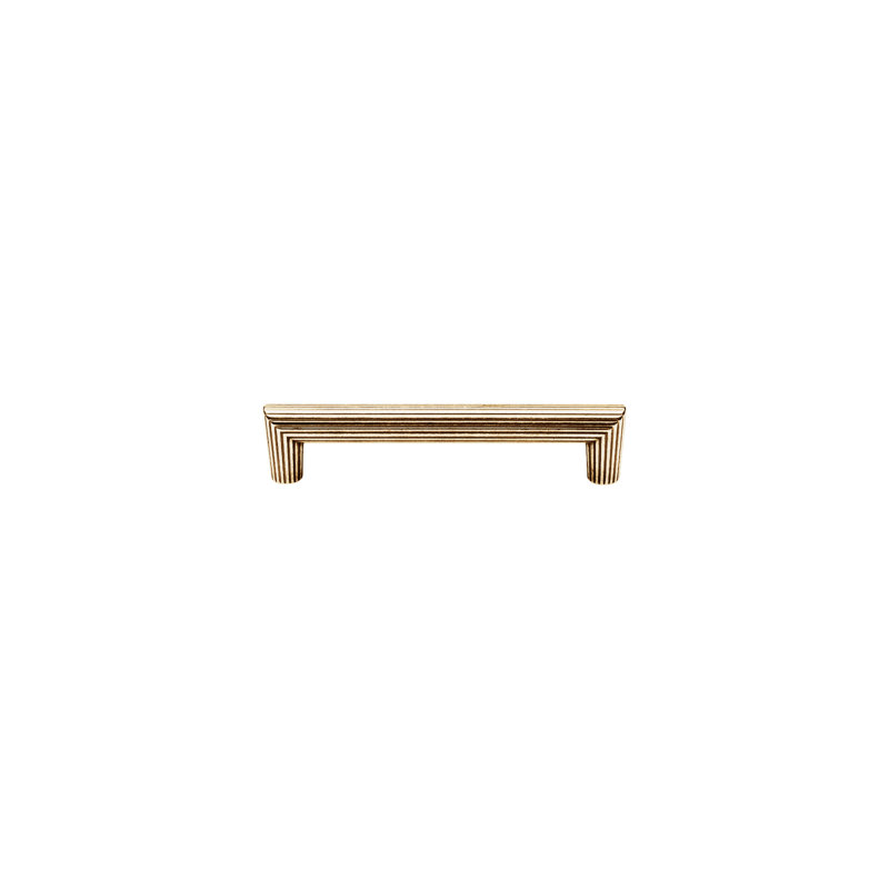 Flute Cabinet Pull, 6", White Bronze Dark