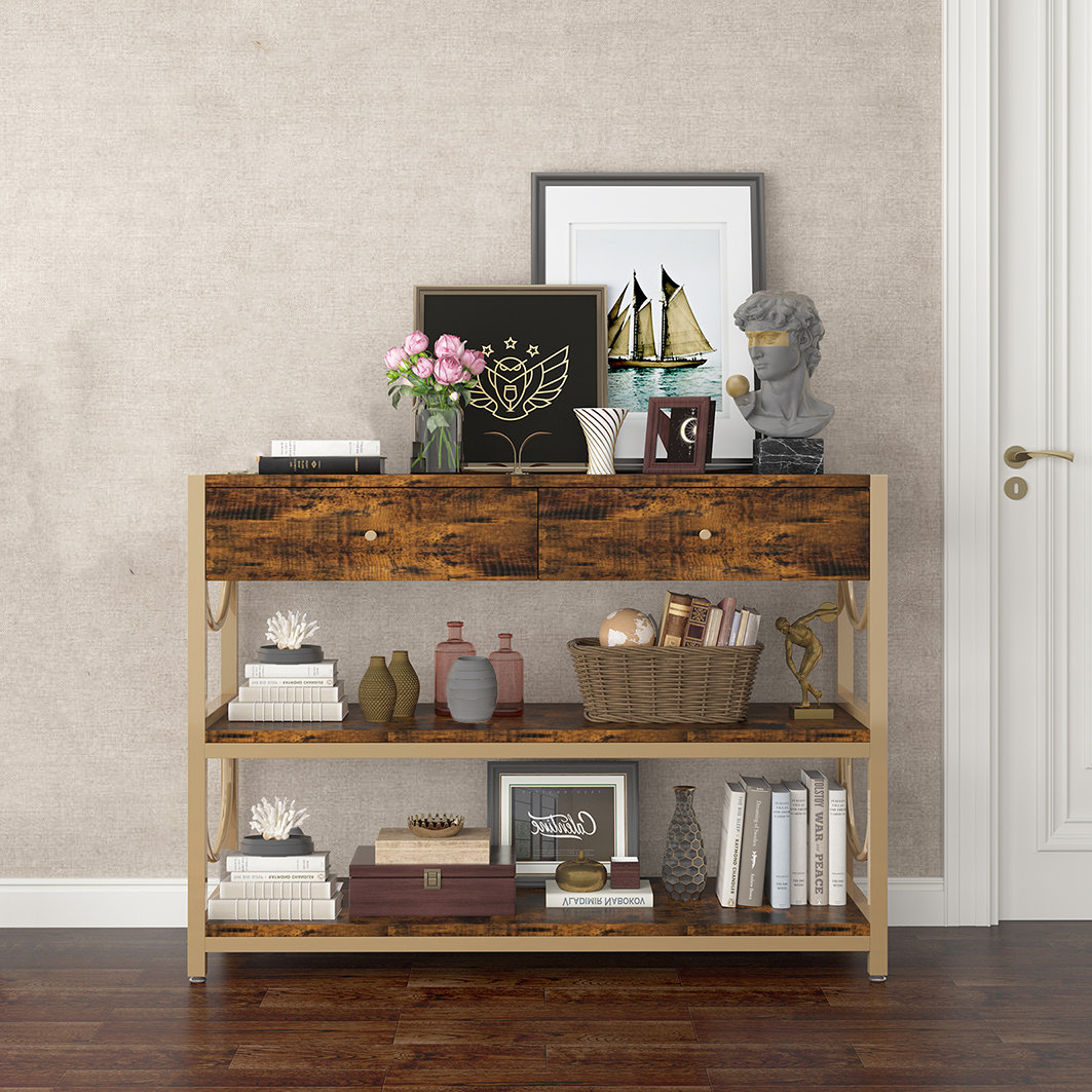 Mercer41 Iron Wood Entrance Table | Wayfair