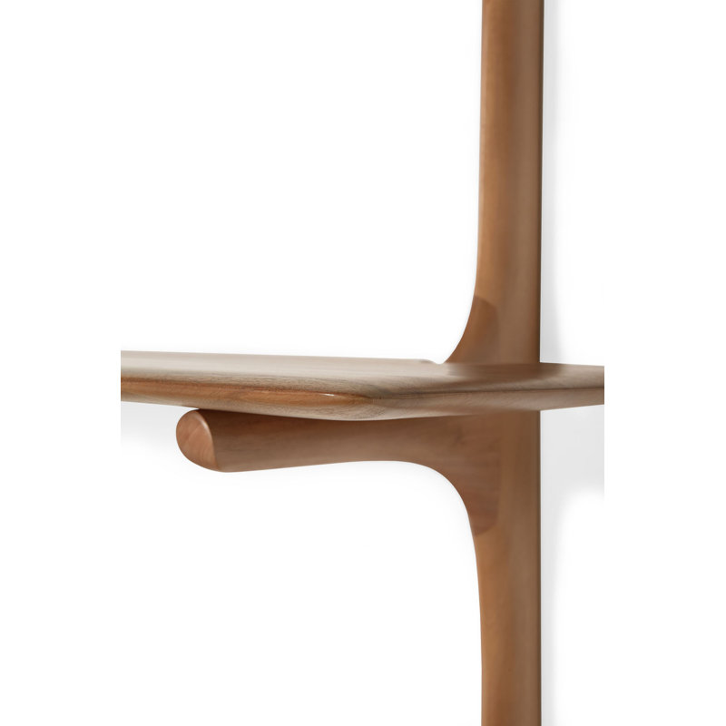 PI Wall Shelf - Varnished Brown - 2 Shelves, Varnished Brown