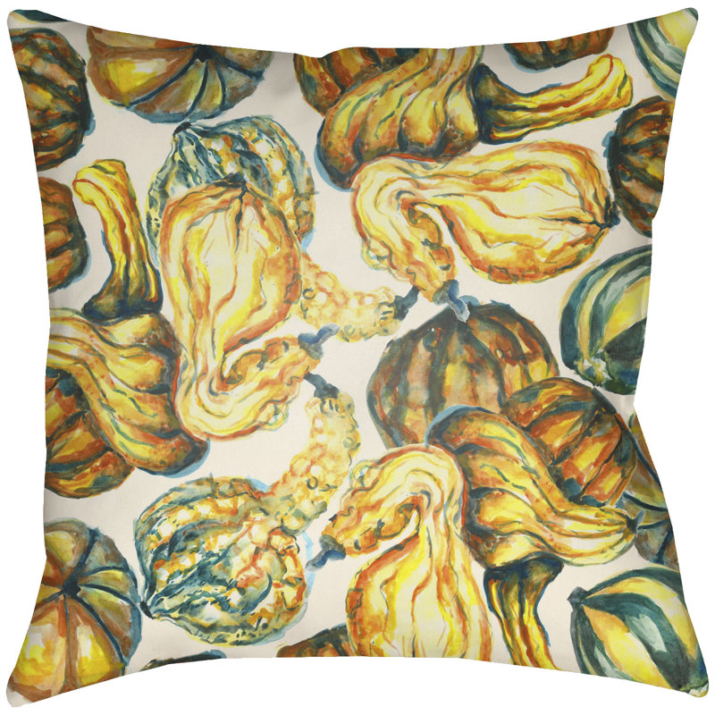 Lodge Cabin Harvest Indoor/Outdoor Throw Pillow, 22" H x 22" W