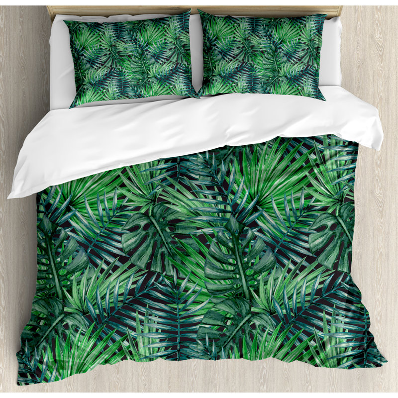 Coastal Floral Duvet Cover, King