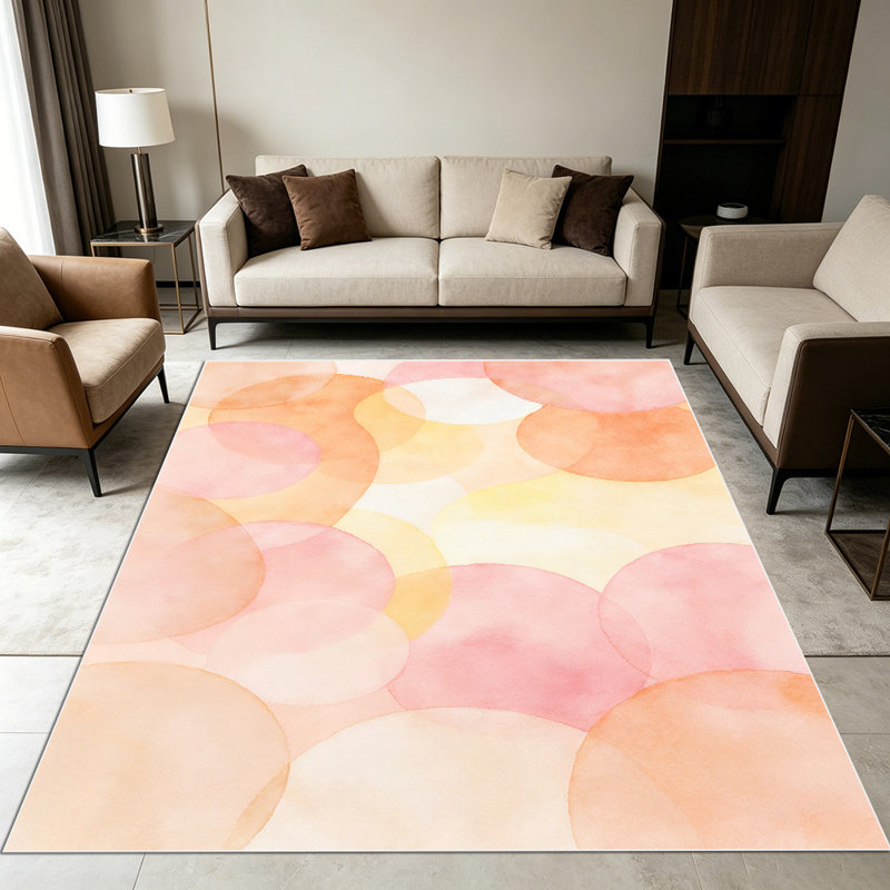 1PC Abstract Distressed Green Brown Brushstroke Stripe area rugs for Living Room, Soft and Comfortable, Suitable for all seasons, easy-to-maintain, machine washable Indoor floor mat, Under Table Farmhouse suitable for dining room, bedroom, home