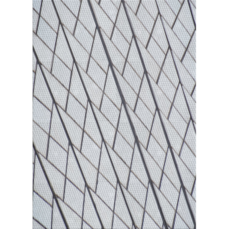 Tapis de zone gris en laine touffeté à la main Sharen