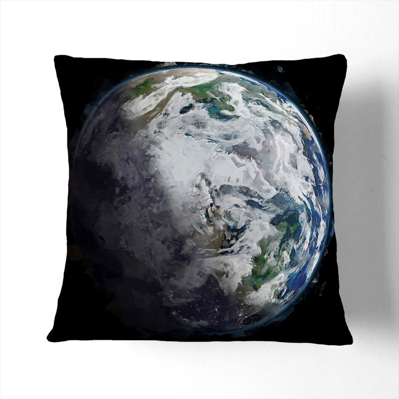Square Throw Cushion, Black, 40cm H x 40cm W x 15cm D