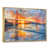 Toile avec cadre flottant or
