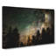 Milky Way Above The Treetops In Abstract - Wrapped Canvas Painting-55313113
