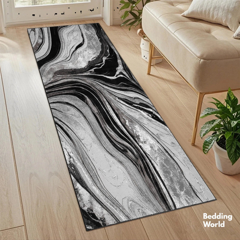 Abstract Area Rug, Runner 60 x 300 cm